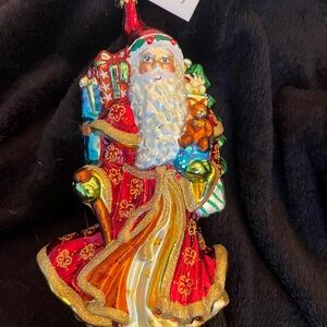 Christopher Radko Santa Claus Ornament - Red and Gold